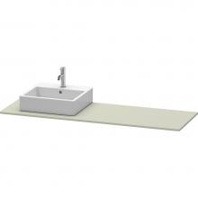 Duravit XS060HL6060 - Duravit XSquare Console with One Sink Cut-Out Taupe