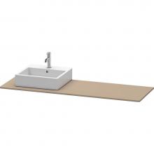 Duravit XS060HL7575 - Duravit XSquare Console with One Sink Cut-Out Linen