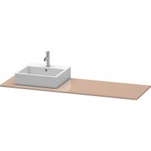 Duravit XS060HL8686 - Duravit XSquare Console with One Sink Cut-Out Cappuccino