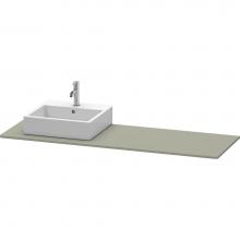 Duravit XS060HL9292 - Duravit XSquare Console with One Sink Cut-Out Stone Gray