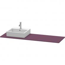 Duravit XS060HL9494 - Duravit XSquare Console with One Sink Cut-Out Aubergine