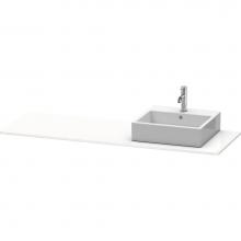 Duravit XS060HR2222 - Duravit XSquare Console with One Sink Cut-Out White