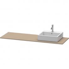 Duravit XS060HR7575 - Duravit XSquare Console with One Sink Cut-Out Linen