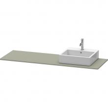 Duravit XS060HR9292 - Duravit XSquare Console with One Sink Cut-Out Stone Gray