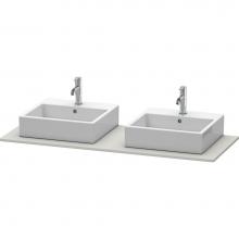 Duravit XS063GB0707 - Duravit XSquare Console with Two Sink Cut-Outs Concrete Gray