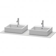 Duravit XS063GB3636 - Duravit XSquare Console with Two Sink Cut-Outs White