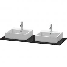 Duravit XS063GB4040 - Duravit XSquare Console with Two Sink Cut-Outs Black