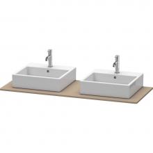 Duravit XS063GB7575 - Duravit XSquare Console with Two Sink Cut-Outs Linen