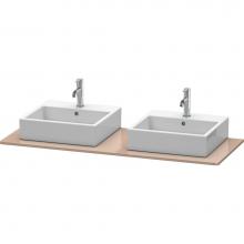 Duravit XS063GB8686 - Duravit XSquare Console with Two Sink Cut-Outs Cappuccino