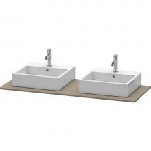 Duravit XS063GB9090 - Duravit XSquare Console with Two Sink Cut-Outs Flannel Gray