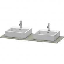 Duravit XS063GB9292 - Duravit XSquare Console with Two Sink Cut-Outs Stone Gray