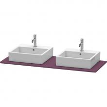 Duravit XS063GB9494 - Duravit XSquare Console with Two Sink Cut-Outs Aubergine