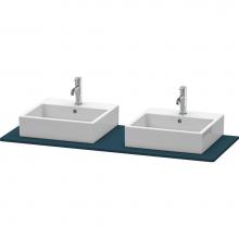 Duravit XS063GB9898 - Duravit XSquare Console with Two Sink Cut-Outs Midnight Blue