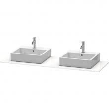 Duravit XS063HB2222 - Duravit XSquare Console with Two Sink Cut-Outs White