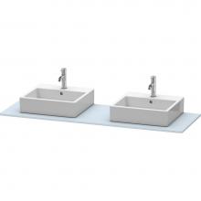 Duravit XS063HB9797 - Duravit XSquare Console with Two Sink Cut-Outs Light Blue