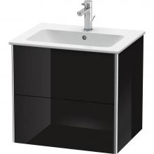 Duravit XS417104040 - Duravit XSquare Two Drawer Wall-Mount Vanity Unit Black