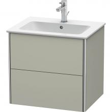 Duravit XS417106060 - Duravit XSquare Two Drawer Wall-Mount Vanity Unit Taupe