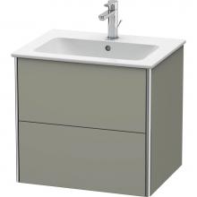 Duravit XS417109292 - Duravit XSquare Two Drawer Wall-Mount Vanity Unit Stone Gray