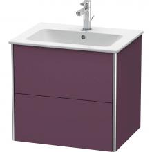 Duravit XS417109494 - Duravit XSquare Two Drawer Wall-Mount Vanity Unit Aubergine