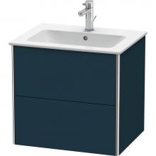 Duravit XS417109898 - Duravit XSquare Two Drawer Wall-Mount Vanity Unit Midnight Blue