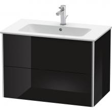 Duravit XS417204040 - Duravit XSquare Two Drawer Wall-Mount Vanity Unit Black