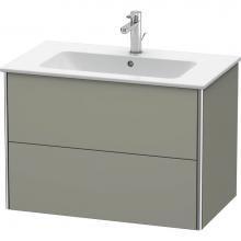 Duravit XS417209292 - Duravit XSquare Two Drawer Wall-Mount Vanity Unit Stone Gray