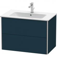 Duravit XS417209898 - Duravit XSquare Two Drawer Wall-Mount Vanity Unit Midnight Blue