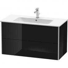 Duravit XS417304040 - Duravit XSquare Two Drawer Wall-Mount Vanity Unit Black