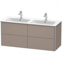 Duravit XS417504343 - Duravit XSquare Four Drawer Wall-Mount Vanity Unit Basalt