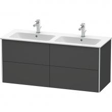 Duravit XS417504949 - Duravit XSquare Four Drawer Wall-Mount Vanity Unit Graphite