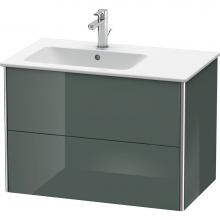 Duravit XS417603838 - Duravit XSquare Two Drawer Wall-Mount Vanity Unit Dolomite Gray