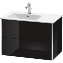 Duravit XS417604040 - Duravit XSquare Two Drawer Wall-Mount Vanity Unit Black