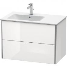 Duravit XS417608585 - Duravit XSquare Two Drawer Wall-Mount Vanity Unit White