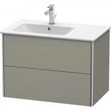 Duravit XS417609292 - Duravit XSquare Two Drawer Wall-Mount Vanity Unit Stone Gray