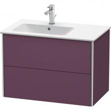 Duravit XS417609494 - Duravit XSquare Two Drawer Wall-Mount Vanity Unit Aubergine