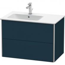 Duravit XS417609898 - Duravit XSquare Two Drawer Wall-Mount Vanity Unit Midnight Blue