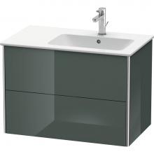 Duravit XS417703838 - Duravit XSquare Two Drawer Wall-Mount Vanity Unit Dolomite Gray