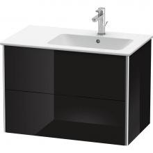 Duravit XS417704040 - Duravit XSquare Two Drawer Wall-Mount Vanity Unit Black