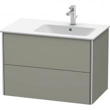 Duravit XS417709292 - Duravit XSquare Two Drawer Wall-Mount Vanity Unit Stone Gray