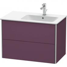 Duravit XS417709494 - Duravit XSquare Two Drawer Wall-Mount Vanity Unit Aubergine