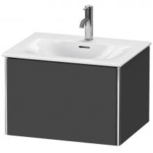 Duravit XS422204949 - Duravit XSquare One Drawer Wall-Mount Vanity Unit Graphite