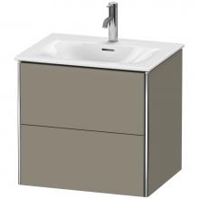 Duravit XS432209292 - Duravit XSquare Two Drawer Wall-Mount Vanity Unit Stone Gray