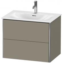 Duravit XS432309292 - Duravit XSquare Two Drawer Wall-Mount Vanity Unit Stone Gray