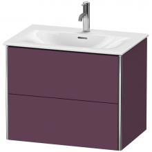 Duravit XS432309494 - Duravit XSquare Two Drawer Wall-Mount Vanity Unit Aubergine