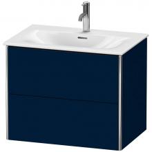 Duravit XS432309898 - Duravit XSquare Two Drawer Wall-Mount Vanity Unit Midnight Blue