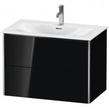 Duravit XS432404040 - Duravit XSquare Two Drawer Wall-Mount Vanity Unit Black