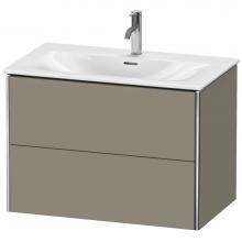 Duravit XS432409292 - Duravit XSquare Two Drawer Wall-Mount Vanity Unit Stone Gray