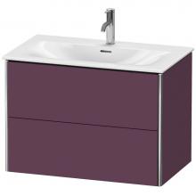 Duravit XS432409494 - Duravit XSquare Two Drawer Wall-Mount Vanity Unit Aubergine