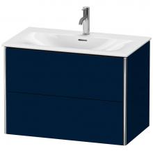 Duravit XS432409898 - Duravit XSquare Two Drawer Wall-Mount Vanity Unit Midnight Blue