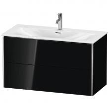 Duravit XS432504040 - Duravit XSquare Two Drawer Wall-Mount Vanity Unit Black